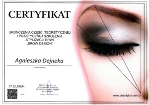 Agnieszka Dejneka Dyplom Stylizacja-brwi